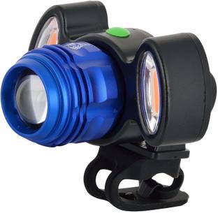 NSV Bicycle Zoom-able Bicycle Headlight Focus Front Light with 2 Warning Lights LED LED Front Light