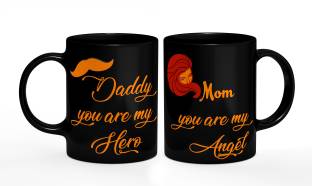 Flipkart SmartBuy Mom Dad Print Coffees.Best Gift for Mother/Father Day,Pack of 42#2 Ceramic Coffee Mug
