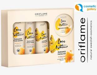 Oriflame Cosmetic Gallery Radiance Facial Kit with Organic Milk, Honey and Turmeric