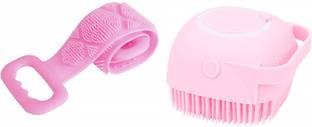KBMART Soft Silicone Bath Brush & Body Wash Silicone Body Scrubber Belt