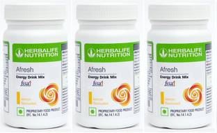 HERBALIFE Afresh Energy Drink Mix - Lemon Flavor Combo Pack Of 3 Energy Drink