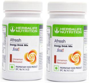 HERBALIFE Afresh Energy Drink Mix - Cinnamon Flavor Combo Pack Of 2 Energy Drink