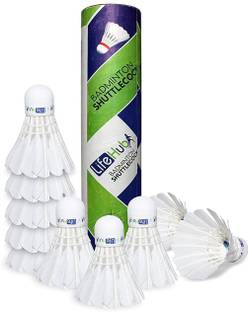 LIFE HUB White Feather 10 Piece Feather Shuttle - White (Medium, Pack Of 10) Feather Shuttle  - White