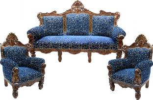 Wood Master Sre sofa set 3 1 1 seater Teak (Sagun) Solid (Delivery condition - Pre-assembled) Fabric 3 + 1 + 1 Sofa Set