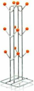 Freekers Cup Kitchen Rack Steel Stainless Steel Tea Cup/Mug Holder Stand Cup Kitchen Rack