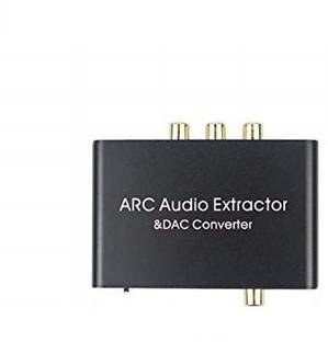 microware HDMI ARC Audio Adapter, 192KHZ HDMI ARC Audio Extractor HDMI ARC or Digital Optical Toslink Coaxial to Optical or Analog 3.5mm L/R Stereo Audio Splitter Media Streaming Device