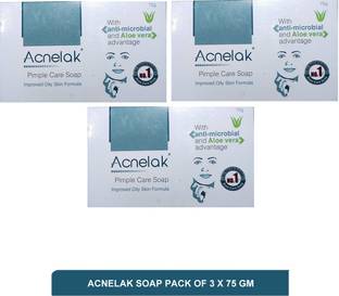 Acnelak पिम्पल केयर सोप - बेस्ट सोप फॉर पिम्पल्स(पैक ऑफ 3)75g