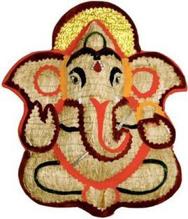 MV Handcrafted Lavancha / Vettiver Lucky Ganesha - 9 Inch (Wall Hanging) Decorative Showpiece  -  22 cm