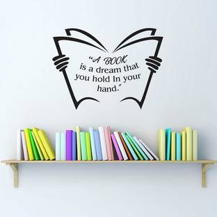 WALLSTICK 45 cm Beautiful Wallsticker for Study room and Library Self Adhesive Sticker