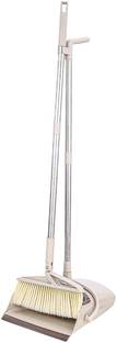 Gournia Rotatable Self Cleaning Broom and Dust Pan Microfibre Up Right Dustpan