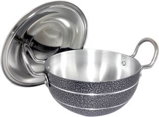bartan hub kadhai with lid (2500 ML, Dishwasher Safe , Aluminium Made) Cookware Set
