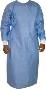 SHI Pre-Sterilized Non Woven Disposable Surgical Gowns Hospital Scrub (Pack of 10) (Medical Blue Hopital Gown) Gown Hospital Scrub