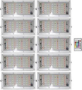 Enormity 50 Watt RGB Brick Led Flood Light (Color-RGB)-PACK OF 10 Flood Light Outdoor Lamp