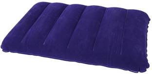 DECOBELL Fordable Comfortable And Cozy Velvet Soft Air Inflatable Pillow Polyester Fibre Solid Travel Pillow Pack of 1