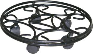 Garden Deco 11 Inch Pot Stand with Wheels for Indoor and Outdoor (Set of 1 PC) Plant Container Set