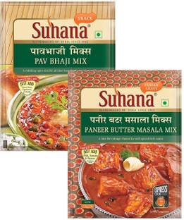 SUHANA Paneer Butter Masala Mix 50g x 4, Pavbhaji 60g x 4
