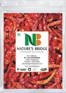 Nature's Bridge Mathania's Lal Mirch Sabut (200 Gm) / Dry Red Chilli Whole / Dry Red Chilli /