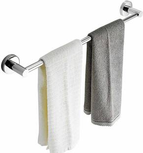 ANTIK Stainless Steel 24 Inch Towel Rod/Towel Rods for Bathroom/Towel Bars/Hangers/Stands/Towel Holders/Bathroom Accessories (Chrome Finish) 24 inch 1 Bar Towel Rod