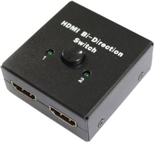 microware  TV-out Cable 2 Port Bi-Direction HDMI Switch 2 in 1 Out or HDMI Splitter 1 in 2 Out, Best AB Switch Supports HDMI 2.0, 4K Ultra HD, 1080P, 3D