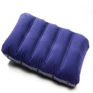 DECOBELL Sleeping Velvet Soft Air Inflatable Pillow for All Age Groups Canvas Air Inflatable Pillow Polyester Fibre Solid Travel Pillow Pack of 1