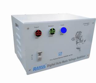 rahul Boost-10000 an10 Kva/40 Amp,5 Booster,Input 100-280 Volt,Use a Maximum of 40 Amp Load,With 2+1 Metar Input,Output+Load Indicator,With Over Load MCB,Mainline Automatic Voltage Stabilizer Automatic Voltage Stabilizer