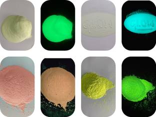 JASH Radium glow paint powders set of 4 colours(Green,blue,orange,yellow)each 25gm(Total 100gm)