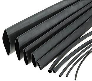 RPI SHOP 10 Meters in total Heat Shrink Tubes: 1 meter each of (1mm, 3mm, 5mm, 6mm, 8mm & 10mm) & 2 meter each of (2mm & 4mm) Total 10 Meter Polyolefin 2:1 Sleeve for Wrap - Black Heat Shrink Cable Sleeve