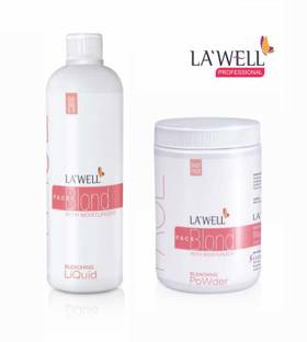 Lawell Face Blond Bleaching Powder 250gm With Bleaching Liquid 400ml. , Multi