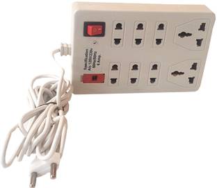 FabTrends 8+1 MINI POWER STRIP/ EXTENSION BOARD (with power fuse and led indicator) 8  Socket Extension Boards