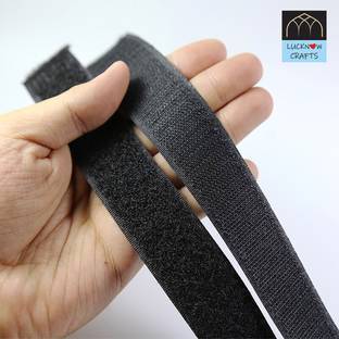 Lucknow Crafts Imported Premium Sew-On Hook and Loop Velcro Tape Fastener Strap | 25mm Wide Sew-on Velcro