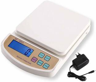 RTB Digital 10kg x 1g Kitchen Scale Balance Multi-purpose weight measuring machine with Adapter Kitchen Weighing Scale,Digital kitchen scale for home, bakery,cake etc. Weighing Scale