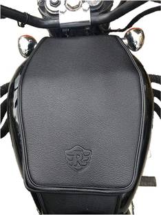 TRENDZ REXINE WORK FULL TANK COVER (BLACK) Strap, Gas Cap Ring-lock Royal Enfield Classic 350, Classic 500, Classic Desert Storm, Electra Twin Spark, Electra, 350 Twin Spark Bike Tank Cover