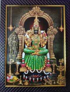 SAI BALAJI ACRALICS Sri Kanchi Kamakshi/Kamatchi Amman Painting Digital Reprint 14 inch x 10 inch Painting