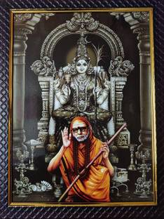 साई बालाजी अक्रलिक Kanchi Sri Sankaracharya Maha Periyava Painting डिजिटल रीप्रिंट 14 inch x 10 inch पेंटिंग