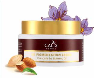 calix Herbal De-Pigmentation Cream with Saffron & Chamomile Extract Anti Pigmentation Skin Lightening Formula, 50g