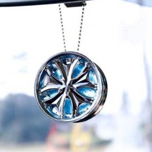 AVEU Alloy Wheel Style Hanging Car Air Freshener Gel Perfume Car Hanging Ornament (Pack of 1) Car Hanging Ornament