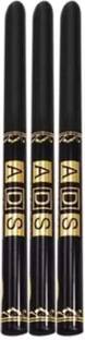 ads Waterproof Eyeliner Black (Pack of 3pcs) 7.5 g