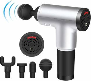 Reliefto acial Massage Gun Portable Vibration Muscle Body Massager with 4 Heads & 6 Adjustable Speed Vibrator for Neck, Leg, Hand & Back Massager (Multicolor)