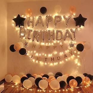 party assets Solid Happy Birthday led Light Combo Set for Birthday Decoration Balloon