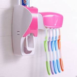 ERFOLG Toothpaste Dispenser with Plastic Toothbrush Holder