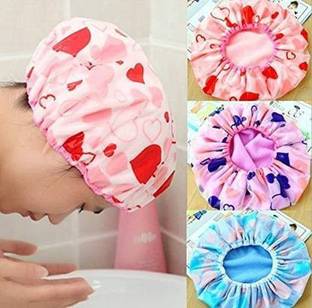 OYLI 3 Pes Packing Set Premium & High Quality Reusable & Waterproof Printed Bathroom Shower Cap With Elastic Band for Woman & Girl (pack of 3) (MultiPrint)