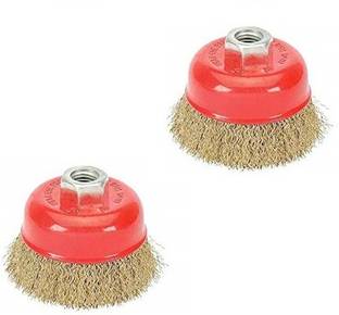 FIXKIT Non Twisted Wire Wheel Cup Brush for Removing Rust, Paint wire wheel cup brush Pack Of 2 Wheel Brush
