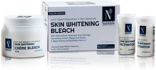 Nutriglow Advanced Organics Skin Whitening Cream Bleach kit 500gm/ Dark Spot Reduction and Tan Removal/Ph Balanced/ Skin Tone Correction