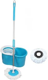 GTE Easy Magic Floor Mop 360° Bucket Mop with 1 Micro Fiber Refills Mop Set