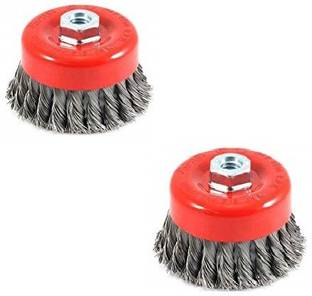 M MOD CON Twisted Wire Wheel Cup Brush Set for Angle Grinder to Remove Rust, Paint Wheel Brush