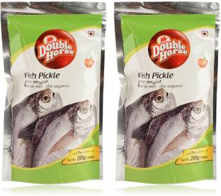 Double Horse Fish Pickle - 200 g (Pack of 2) Fish Pickle