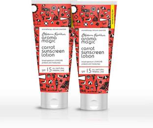 Aroma Magic Sunscreen - SPF 50 Pack of 2 Carrot Sunscreen Lotion - 100ml