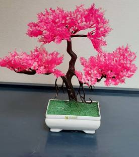 DILRASH pink bonsai plant Bonsai Artificial Plant  with Pot