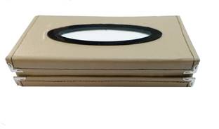 Bubu PU LEATHER Beige TISSUE BOX Vehicle Tissue Dispenser Vehicle Tissue Dispenser