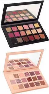 hich Combo of Nude Eye Shadow Palette and Textured Rose Gold Eyeshadow (Set of 2 Multicolor 18 Shade) 48 g